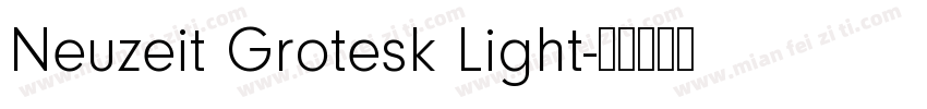 Neuzeit Grotesk Light字体转换